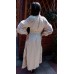 Boho Style Ukrainian Embroidered Midi Broad Dress Cream Colour